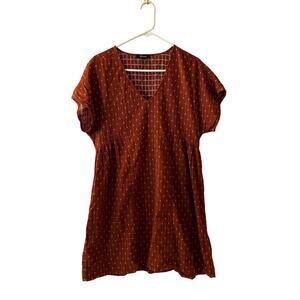 Madewell Jacquard Dolman Sleeve Mini Dress in Dusty Redwood Womens Size Small